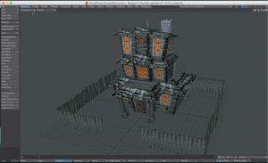 This is a spooky old house, modeled in LightWave3D, with a UV map.