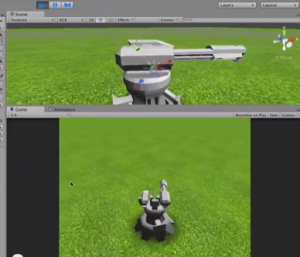 Animated cannon, with recoil and reload
