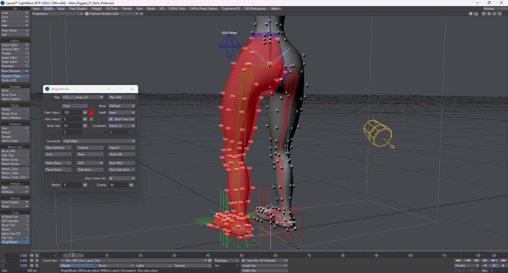 LightWave 2024- Volume #6- Rigging Tools- Weight Brush – Liberty3D.com